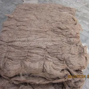 100% Camel Hair Fabric /Sheep Wool With Dyed Camel Hair for Yarn thumbnail-1