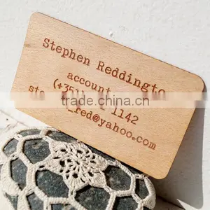 Custom Made Logo and Painted Color Wooden Business Card,wood Name Card thumbnail-2