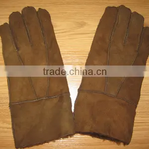 Unisex High Quality Wholesale Fashion Natural Lambskin Leather Gloves thumbnail-1
