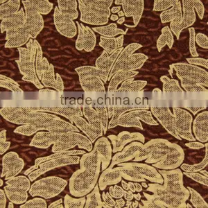 Flock on Flock Fabric for Sofa With Flower Pattern Elegant Dignity thumbnail-3