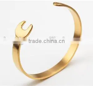 Men's Fashion Jewelry Stainless Steel Mechanic Spanner Wrench Bracelet Bangle for Couples thumbnail-3
