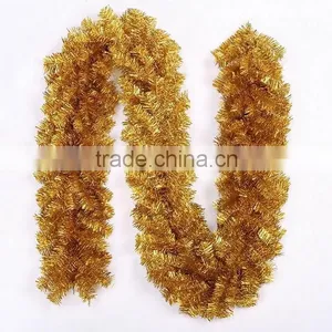 Wholesale 270cm Golden Color Christmas Tinsel Garland thumbnail-1