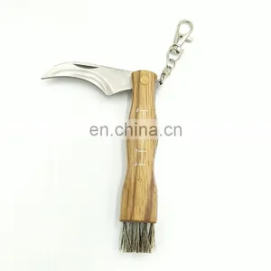 Wood Handle Stainless Steel Garden Tool Folding Mushroom Diggig Knife thumbnail-3