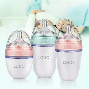 Food Grade Silicone Baby Drinking Feeding Milk Silicone Baby Bottle 3 Buyers thumbnail-1