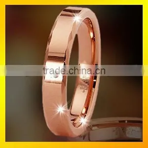 4mm Rose Gold Plated Tungsten Carbide Rings thumbnail-1