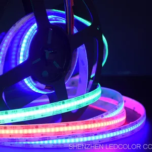 Dream Color FCOB SPI RGB IC COB LED Light Strip Flexible COB 24V Addressable Digital Led Pixel Strip thumbnail-2