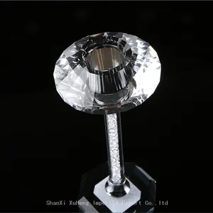 Popular Wholesale Wedding Candelabra Weddings Centerpieces K9 Crystal Glass Candlestick Candle Jars Candle Holder thumbnail-3
