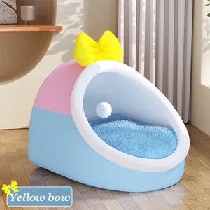 Cat Nest Pet Supplies Cat Beds Removable Washable Pet Soft Warm Winter House Plush Pet Sleeping Bed thumbnail-4