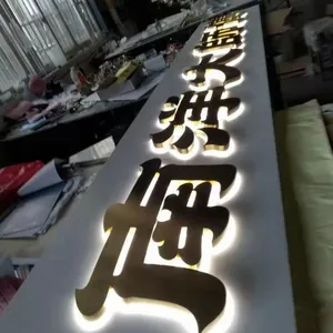 Acrylic Luminous Words Mini Words Resin Outdoor Advertising Back Luminous Stainless Steel Advertising thumbnail-5