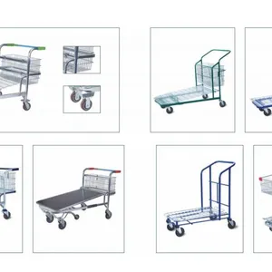 Large Roll Container Foldable Steel Warehouse Storage Rolling Pallet Cage Trolley thumbnail-5