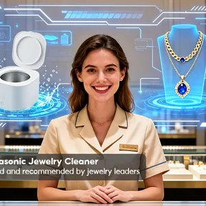 Ultrasonic Cleaner, Jewelry Cleaner Machine 200mL 48KHz, Professional Sonic Cleaner With One-Touch Operation thumbnail-4