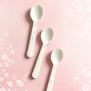 Food Grade PP Folding Ice Cream Spoon - Durable Plastic Spoon Set for Desserts thumbnail-3
