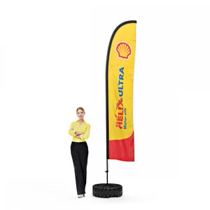 Manufacturer Custom Business Flags Advertising Sports Racing Feather Flag Angled Tear Drop Flag Banners by Signs thumbnail-1