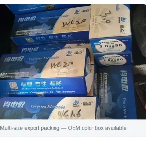 WP Pure Tungsten Welding Electrode Green Tip, AC TIG Welding for Aluminum & Magnesium Alloy thumbnail-4