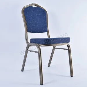 China Factory Cheap Fabric Upholstered Seat and Metal Frame Hotel Banquet Chair Banquet Chair for Sale thumbnail-5