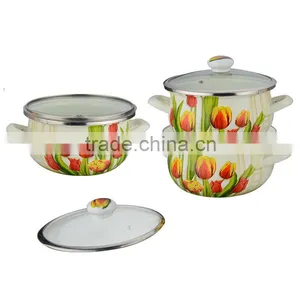 2014 New Style Enamel Stock Pot Sets thumbnail-1