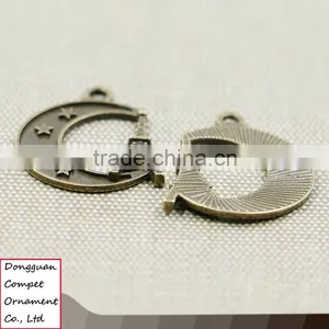 Wholesale Diy Jewelry the Zinc Alloy Moon Stars Tower Pendant thumbnail-2