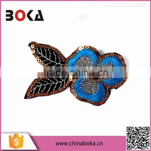 BOKA Paillette Embroidered Flower Applique Patches thumbnail-1
