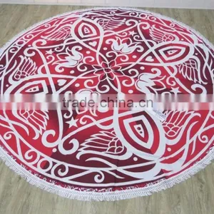 Round Beach Towels Round Printed Mandala thumbnail-1