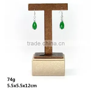 AN128 ANPHY One Pair Leather Base Earring Pendants Green Jewelry Stand Holder Display Stock 5.5*5.5*12cm 74g thumbnail-1