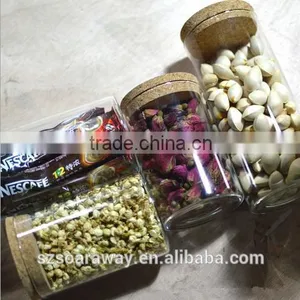 Home Decor Glass Jar Bean Glass Honey Storage Jars With Wooden Lids thumbnail-3