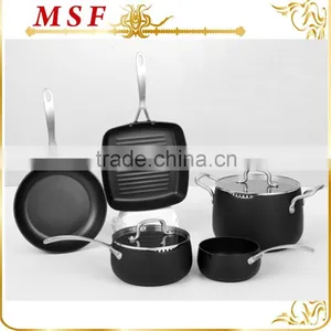 European Style Special Shape Non Stick Aluminum Cookware With Strainer in Lids thumbnail-1