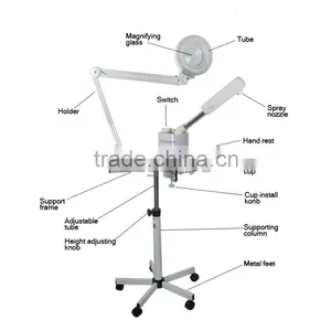 2In1 Facial Steamer 5X Magnifying Lamp Ozone Facial Steamer thumbnail-1
