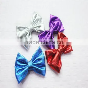 Hair Accessory Feather Bows,3" Metallica Shinny Hair Bow By Piece thumbnail-2