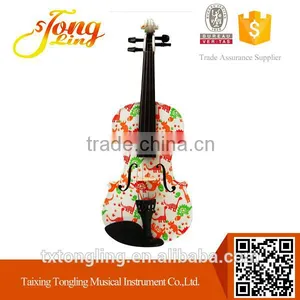 Violin With Carving Flower TL-1406 thumbnail-1