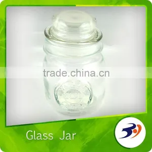 Square Shape Clear Glass Storage Jars Mason Jar thumbnail-1