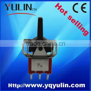 Hot Selling 3 Pin Red Base Mini (ON)-OFF-(ON) 5A 250Vac Toggle Switch Cover thumbnail-1