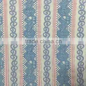 High Quality New Fashion African Blue Cord Lace Fabric for Derss thumbnail-3