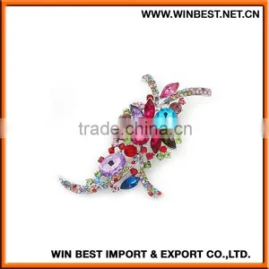 China New Design Popular Rhinestone Wedding Brooch for Dress, Rhinestone Brooch Pin,hair Brooches Jewelry thumbnail-2
