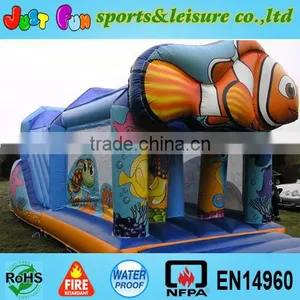 32ft Long Small Inflatable Seaworld Obstacle Course for Kids thumbnail-1