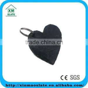 & Hot Selling Heart Shaped Slate Blank Keyrings thumbnail-1
