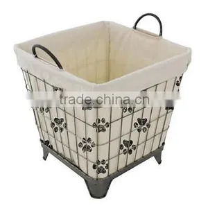 Home Organization Wire Toy Storage Basket With Liners thumbnail-1