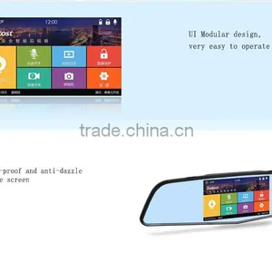 Full HD1080P Car Dvr 2016 Newest Rearview Mirror Dvr Dual Cam Camera 5.0 Inch HD Screen Dash Cam 2.0 Megapixe(X6) thumbnail-5
