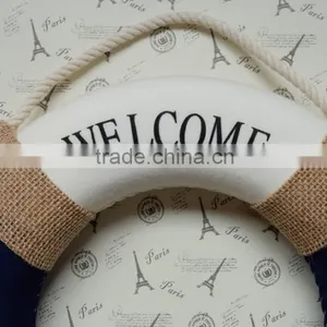 Life Preserver Wall Art - Burlap 14" thumbnail-2