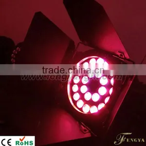 Newest Hot Selling 24x15W LED Par64 Lighting RGBAW + UV 6 in 1 Par Can Indoor thumbnail-1
