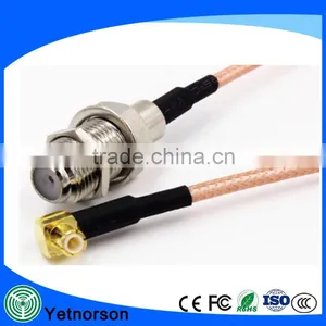 RF Cable With F Female to MCX Right Angle Male and RG178 Cable thumbnail-2