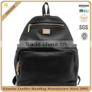 CSS1597-001 Low Price Black Leather Laptop Backpack Bag thumbnail-1