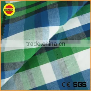 40*40s Woven Poplin Shirt Fabric in Plaid Pattern thumbnail-1