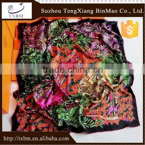 100% Silk Scarf With Golden Color for Women thumbnail-1