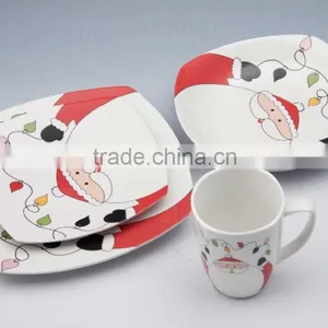 16 Pcs Ceramic Square Dinner Set,tony Round Porcelain Dinnerware Set thumbnail-2