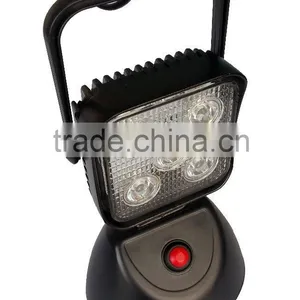 3.7" 15W Battery DC or Car Charge Portable Brightnees Adjustable Rechargeable Magent Inspection Camping LED Work Light thumbnail-2