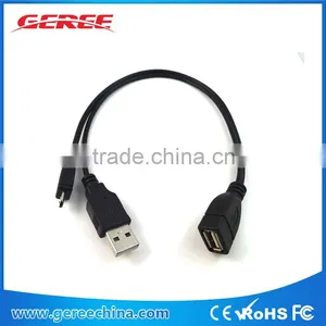 Micro USB Host OTG Cable With USB Power Male Female thumbnail-1