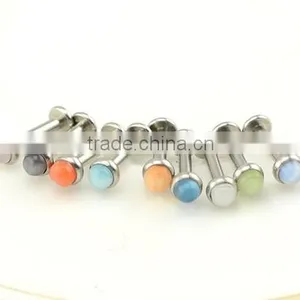 Stainless Steel Lip Ring,monroe Lip Rings,turquoise Unique Lip Rings Body Jewelry thumbnail-2