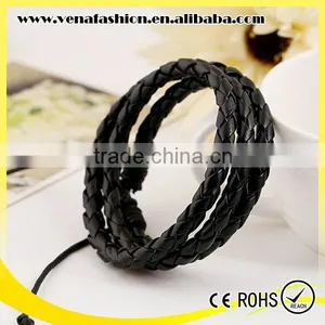Multilayers Cheap Personalized Leather Wrap Bracelet Wholesale thumbnail-1