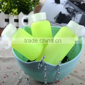 Factory Low Price of Unbreakable Silicate Glass Water Bottle,anti Heating Slicone Sleeve Glass Water Bottle thumbnail-3