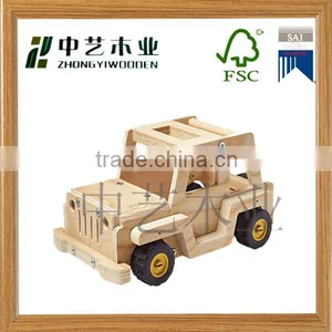 Made in China Eco-friendly Assembled Educational Pine OEM Wooden Tanker Toys thumbnail-2